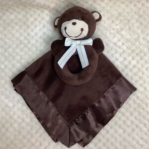 Carters Brown Plush Monkey Rattle and Matching Security Blanket Set